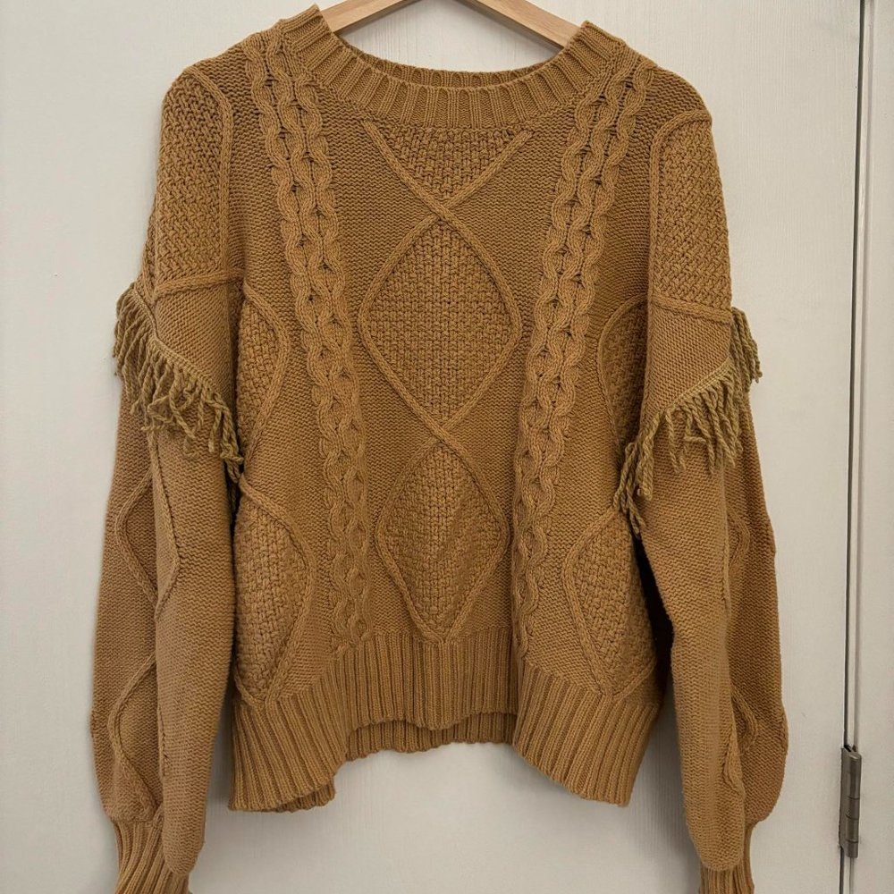 NEW w/o tag MIDNIGHT SUN Women Sweater with tassels on the sleeves size S